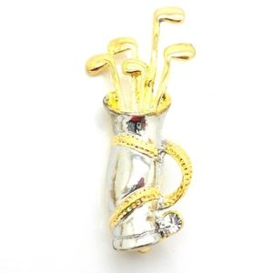 Crystal Golf Pin Brooch